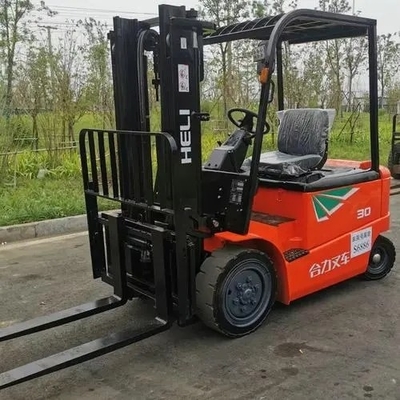 Mini draagbare elektrische stapeltruck 3 ton met 3 wielen 60V batterij en wisselstroommotor
