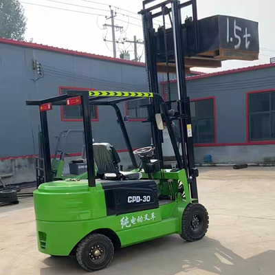 Mini draagbare elektrische stapeltruck 3 ton met 3 wielen 60V batterij en wisselstroommotor