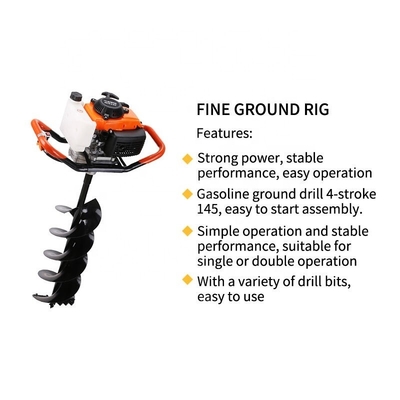 170-220 r/min 52cc handmatige aardeboormachine voor het planten van een enkele boom