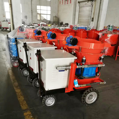 Oranje betonspray Gunite Schotbetonmachine Operatieluchtdruk 0,2-0,4MPa