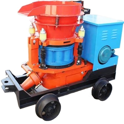Oranje betonspray Gunite Schotbetonmachine Operatieluchtdruk 0,2-0,4MPa