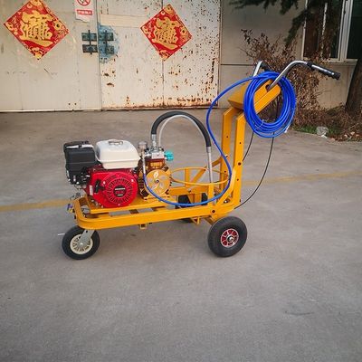 Handdruk Asfaltvloer Parkeerruimte Markering Machine met enkel/dubbel spuitpistool