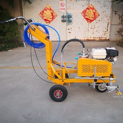 Handdruk Asfaltvloer Parkeerruimte Markering Machine met enkel/dubbel spuitpistool