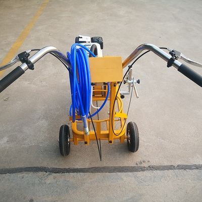 Handdruk Asfaltvloer Parkeerruimte Markering Machine met enkel/dubbel spuitpistool