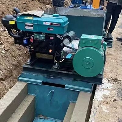 Machines voor het vormen van graven voor de bouw van snelwegconcrete-afwatering