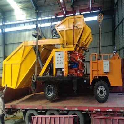 Vrachtwagen gemonteerde betonspuitmachine voor hellingstunnel 380v Spanning 6900x2900x2750mm