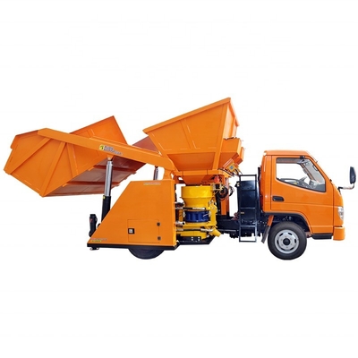 Vrachtwagen gemonteerde betonspuitmachine voor hellingstunnel 380v Spanning 6900x2900x2750mm