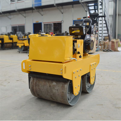 500 kg 1000 kg Walk Behind Double Drum Vibratory Road Roller met 60L watervatcapaciteit