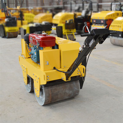 500 kg 1000 kg Walk Behind Double Drum Vibratory Road Roller met 60L watervatcapaciteit