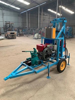 1.8m Lift Height Diesel Water Well Rock Drill Rig Machine voor Max.150m Boordiepte