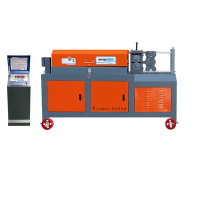 Gestraalmachine voor het rechtzetten en snijden van stalen draad