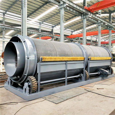 Doppellagig trillingsapparaat met externe voeding met trommel-scherm