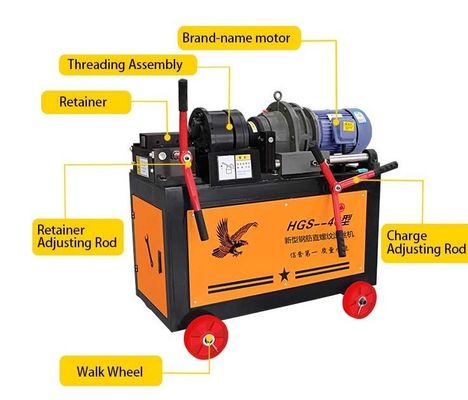 Boerderijen 16mm 40mm HGS 45 Handkop Draadkop Machine Rolling Machine voor Anker Bolt