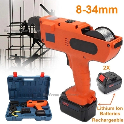 Elektrische bindmachine 12V 4500mAh voor 8mm-34mm banden met twee batterijpannen