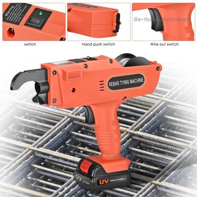 12V 4500mAh Elektric Rebar Tier Binding Gun met 2pcs Battery en 1pcs Binding Wire Kit