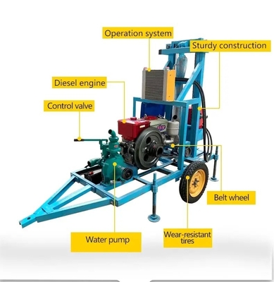 Klantenvereisten Waterboormachine 100m 150m 200 meter Diepte Crawler