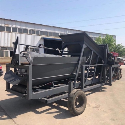 Soil Screening Machine Drielaag Vibration External Fed Drum Screen voor 1800 KG Erts