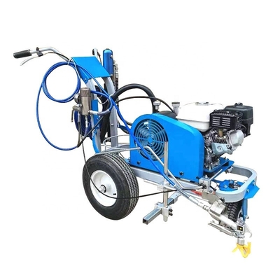 Gepersonaliseerde kleur hand push koud sproeien weglijn markering machine met gaslijn motor